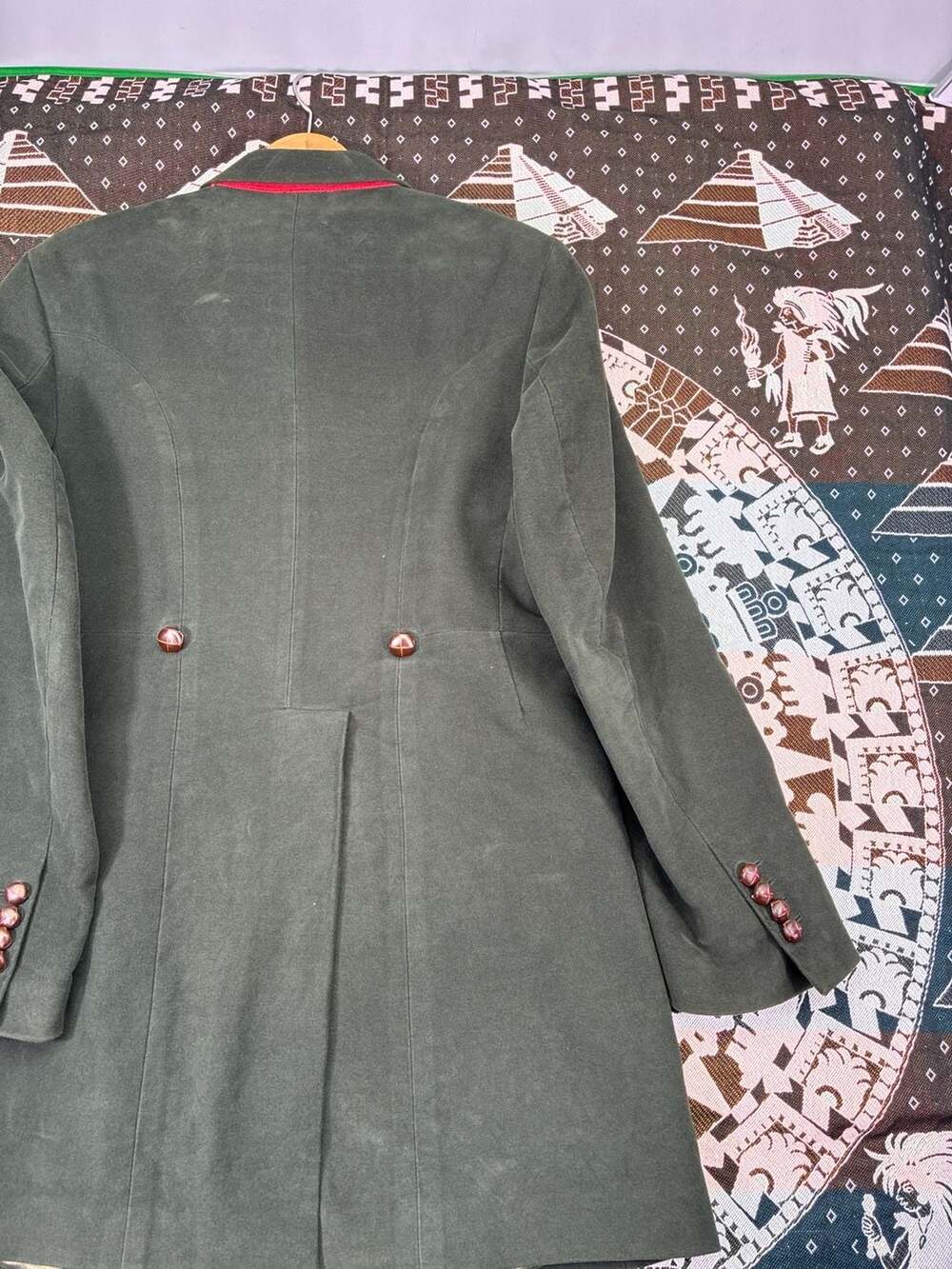 J. Peterman Duca Visconti Moleskin Sport Coat Blazer Green Size 36 - Picture 14 of 15